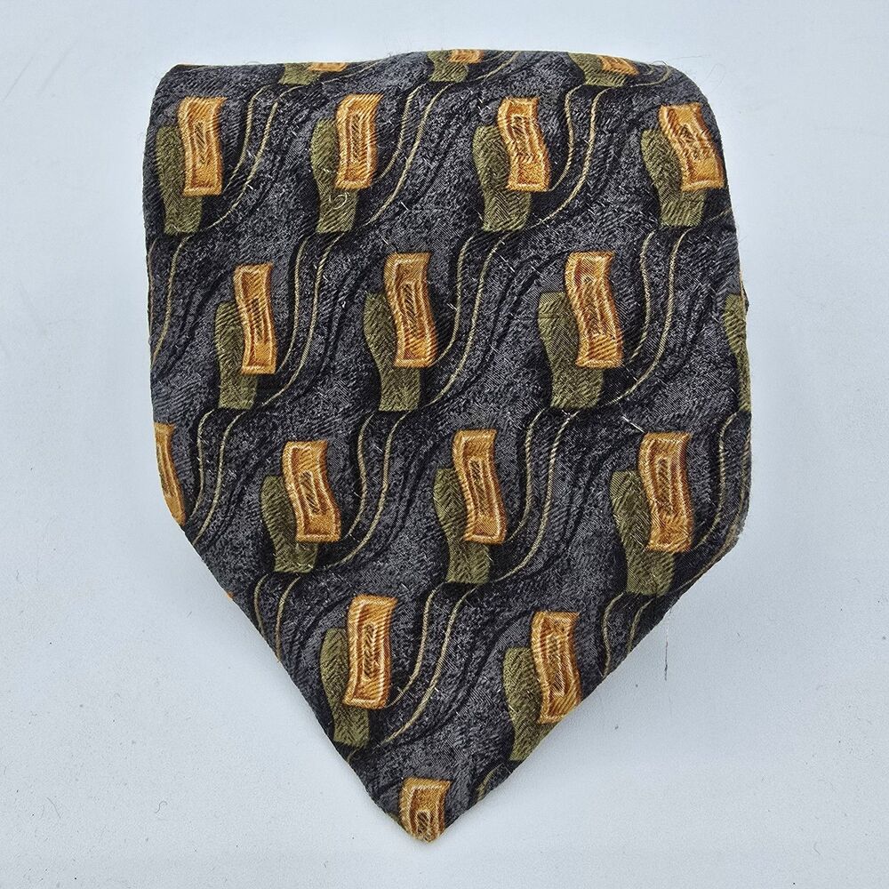 Mens Necktie Robert Talbott Silk Blue purple Orange suit Size 5 By 4 In Vintage